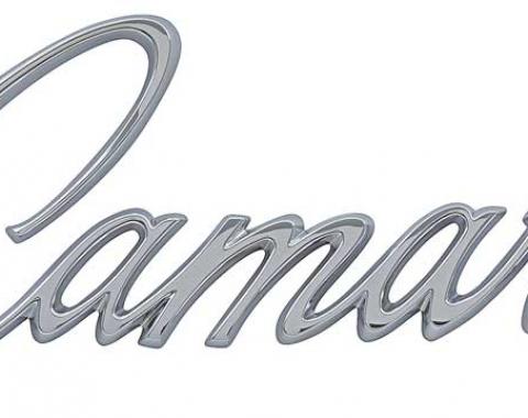1968-69 Chevrolet Camaro, "Camaro" Front Fender Emblem, with Hardware, Each, GM Licensed