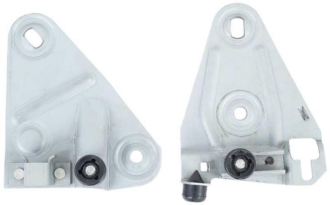 OER 1968-69 Camaro, Firebird, Door Window Plate & Roller Set, LH Drivers Side 152748