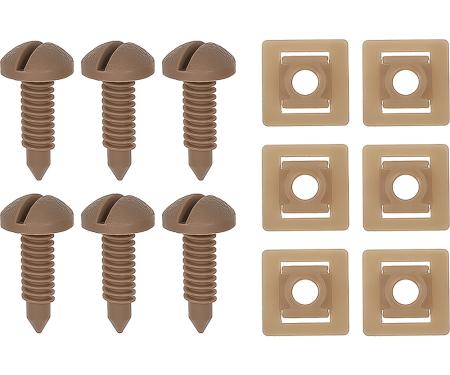 1982-92 Camaro, Firebird, Rear Hatch Screw & Nut Set, Light Saddle Tan, 12 Piece Set