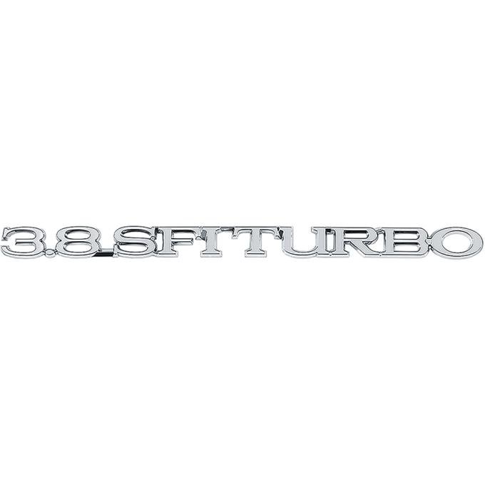 1984-87 Buick Regal, "3.8 SFI Turbo" Hood & Trunk Emblem, Each, GM Licensed