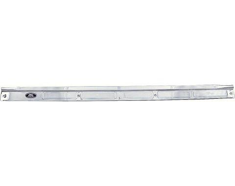 1970-81 Camaro, Firebird, Door Sill Plate, Riveted Emblem, with Chrome Screws, RH, Passenger Side