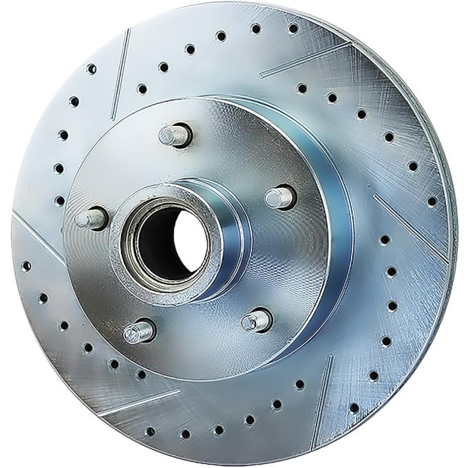 1970-78 Camaro, Firebird, 1973-77 Chevelle, Malibu, 1975-78 Nova, 1977-78 Impala, Caprice, Front Brake Rotor, 11" Diameter, Drilled and Slotted, LH Driver Side