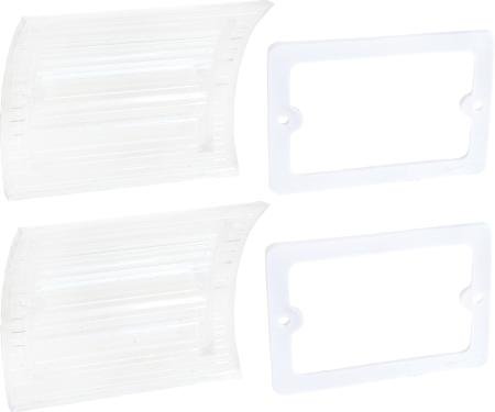 OER 1967 GTX, Belvedere Satellite, Back-Up Lamp Lenses, with Gaskets, Pair MB299