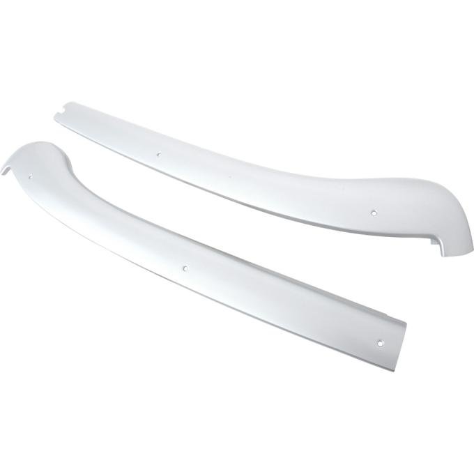OER 1968-1969 Camaro, Firebird, Convertible Windshield Header Molding, Satin Painted Finish, RH and LH, Pair K847