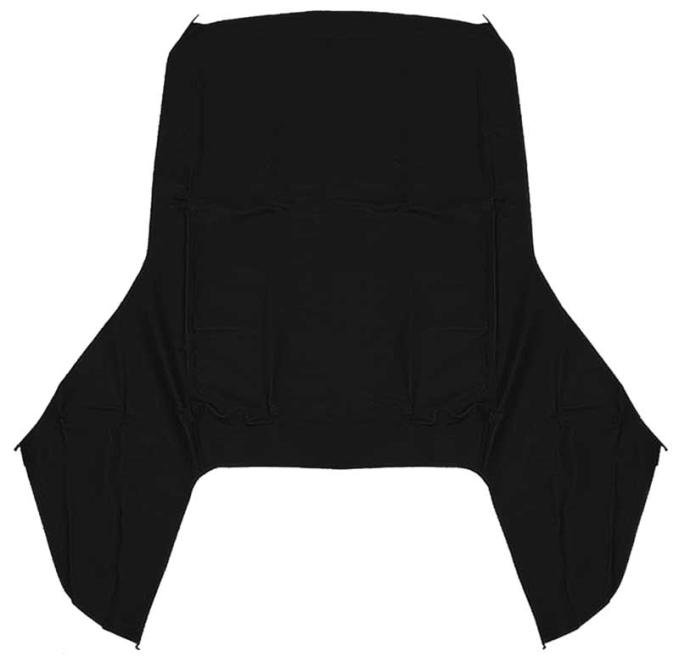 OER 1967-69 Camaro / Firebird, Convertible Top, Top Only, For 2-Piece Glass Window, Canvas, Black K6769401