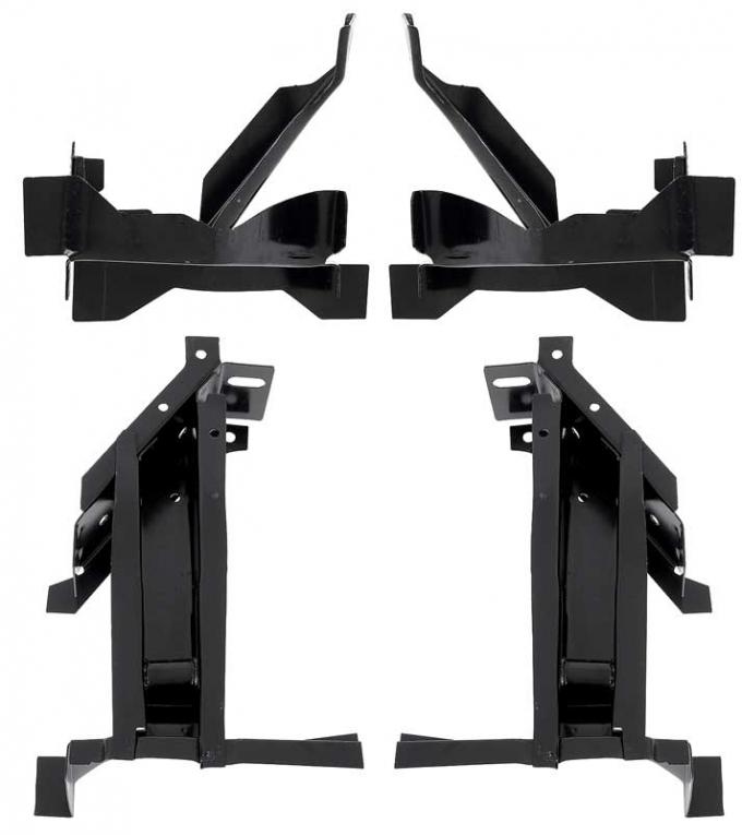 OER 1966-70 Dodge B-Body, Rear Leaf Spring Mount Set , 4 Piece Set , LH and RH MM1863