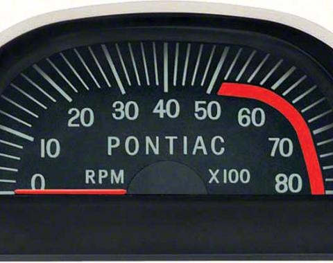 OER 1967 Pontiac Hood Tach 5200 Red Line - V8 Point Ignition 6468675
