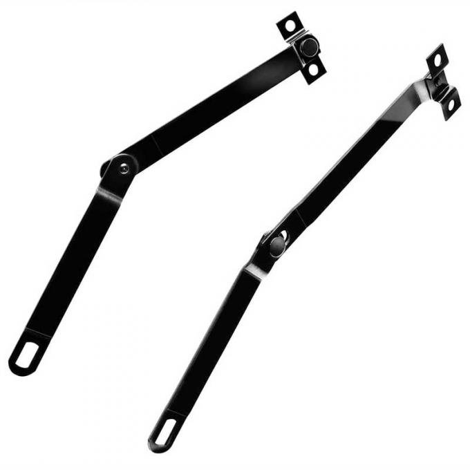 OER 1964-66 F-Series Truck / 1966-77 Bronco, Tailgate Support, Black, Set TR44400B