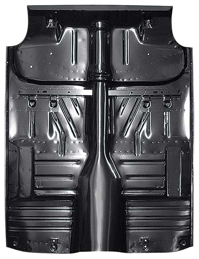 1955-57 Chevrolet Bel Air, Complete Floor Pan, Convertible, with Braces, EDP Coated