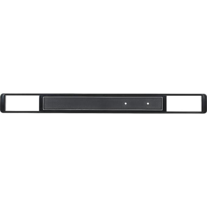 1973-80 Chevy, GMC C10, Blazer, Jimmy, Suburban, Dash Trim Plate Molding, with AC, Black with Silver Accent