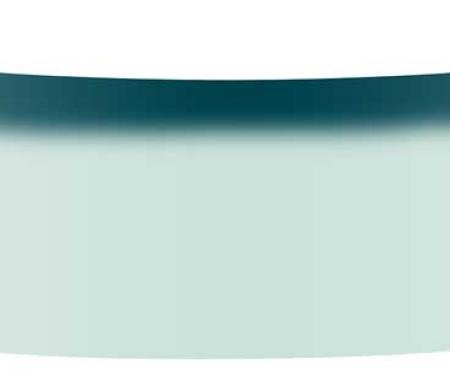 OER 1967-79 Ford F100, F150, F250, F350, F500 Pickup, 1978-79 Bronco, Front Windshield Glass, Tinted, with Blue/Green Upper Shaded Band DW687T