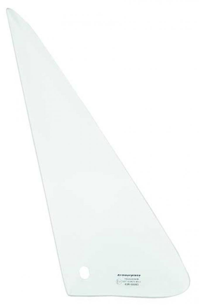 1980-91 Chevy, GMC Pickup, Blazer, Jimmy, Suburban, Tempered Door Vent Glass, 1 Hole, Clear Glass, RH Passenger Side