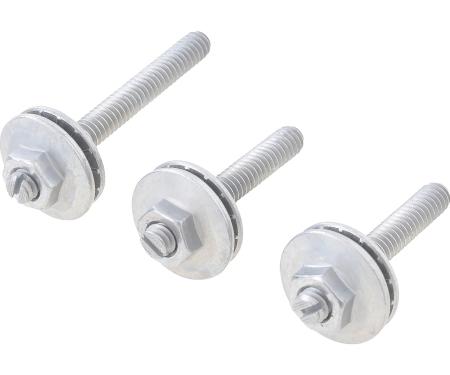 1967-69 Camaro, Firebird, Quarter Window Track Stud & Nut Set, (3) Studs and (3) Flange Nuts, 6-Piece
