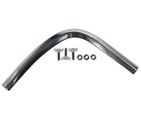 OER 1967-68 Mustang, Quarter Panel Extension Molding, LH Driver Side, Coupe or Convertible, with Hardware 29078D