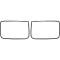 OER 1968-74 Chevy II, Apollo, Nova, Ventura, Omega, Rear Door Frame Weatherstrip Seals, 4 Door, Sedan, Pair, K4063