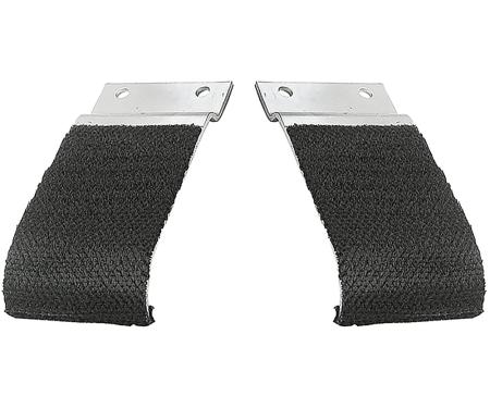 1968-72 Chevelle, GTO, Skylark, Cutlass, 442, LeMans, 1968-70 Tempest, 1969-72 Grand Prix, 1970-72 Monte Carlo, Door Window Guide Plates, LH & RH, Pair 8718075