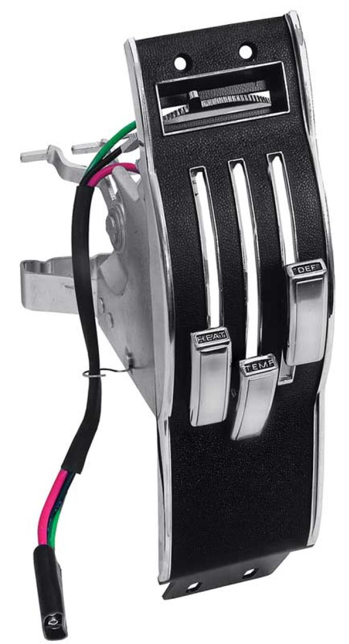 1968 Mustang, Heater Control Dash Plate Assembly, without AC