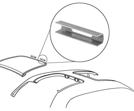 OER 1978-81 Camaro, Firebird, T-Top Repair Clip Set, 4 Piece Set K817