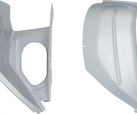 OER 1967-69 Camaro, Firebird, Outer and Inner Cowl Panels, LH, Silver Weld-Thru Primer C11026W