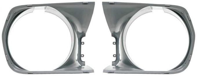 OER 1970 Plymouth Barracuda, Cuda, Headlamp Bezel, Unpainted, Pair *881132