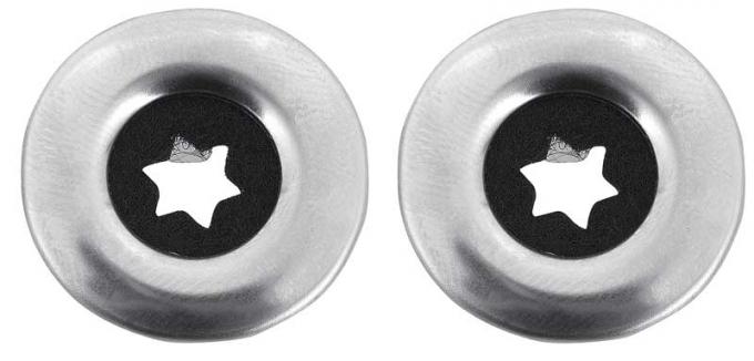 OER 1973-90 GM, Various Models, Door Lock Knob Ferrules, Wide, Pair 1703469