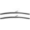 OER 1960-70 Ford, 1973-84 GM Truck, 16" Trico Style Wiper Blade Assemblies, Pair, Rainbow Type, 1/4" Bayonet Connector, Matt Stainless *881358