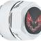 OER 1977-81 Firebird Trans Am, Wheel Center Caps, Chrome, Red Emblem, with Metal Retaining Clips, Set of 4 748665