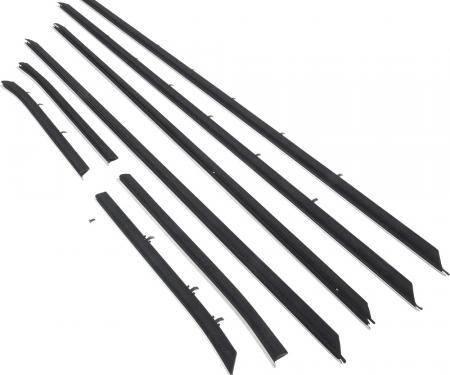 1968-69 Camaro, Firebird Coupe, Front Door & Rear Quarter Windowfelt Set, Inner & Outer, Convertible, Standard Interior, Replacement Style, 8 Piece Set CA145R