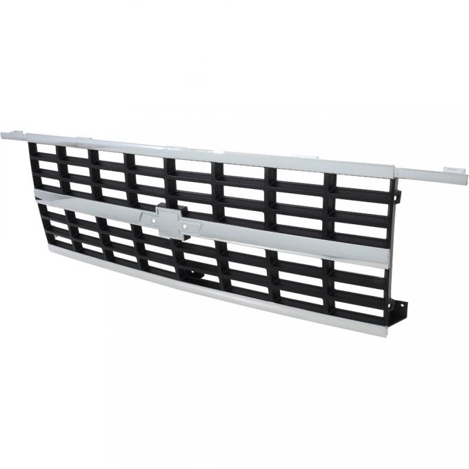 OER 1989-91 Chevrolet Truck R/V, Front Grill, Chrome, with Emblem Pad, Dual Headlamps, Premier 15628796