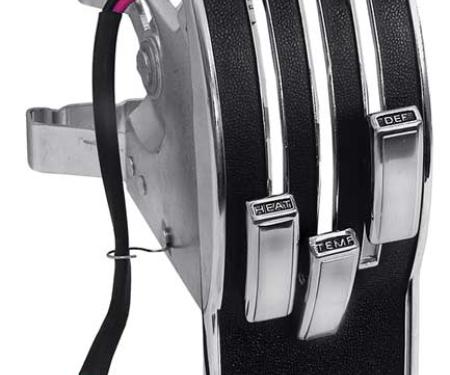 1968 Mustang, Heater Control Dash Plate Assembly, without AC