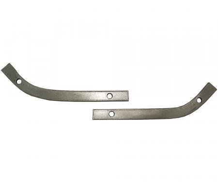 1965-66 Impala, GM B-Body, Convertible Top Rear Tack Strip Bow End Set, Tacking Rail Ends, Trimstick Ends, 2 Pieces
