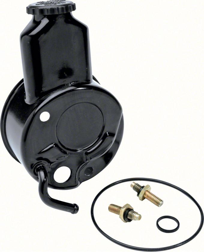 OER 1969 Power Steering Reservoir Small Block (Black Powder Coat) Long Water Pump 7806532