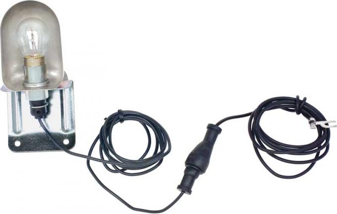 OER 1958-71 Impala, Bel Air, Biscayne, Caprice, Under Hood Lamp Assembly, with Bulb and Wiring CG83128