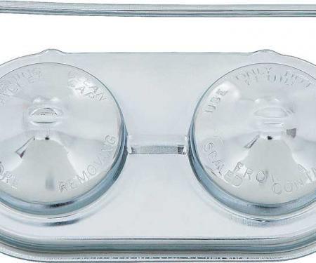 OER 1967-70 Chrome Single Bail Master Cylinder Cover without Diaphragm T9332B