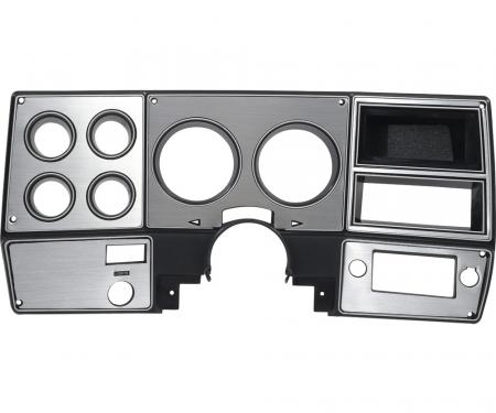 1978-80 Chevy, GMC Pickup, Blazer, Jimmy, Suburban, Dash Bezel, Black, w/o AC, Brushed Aluminum
