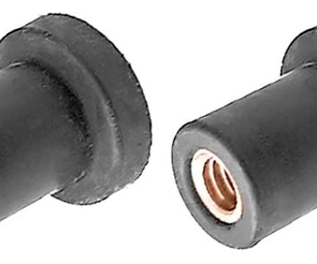 OER Radiator And AC Rubber Well Nut, 1/4-20 Thread, Fits 1/2" Hole, Pair *A13010K