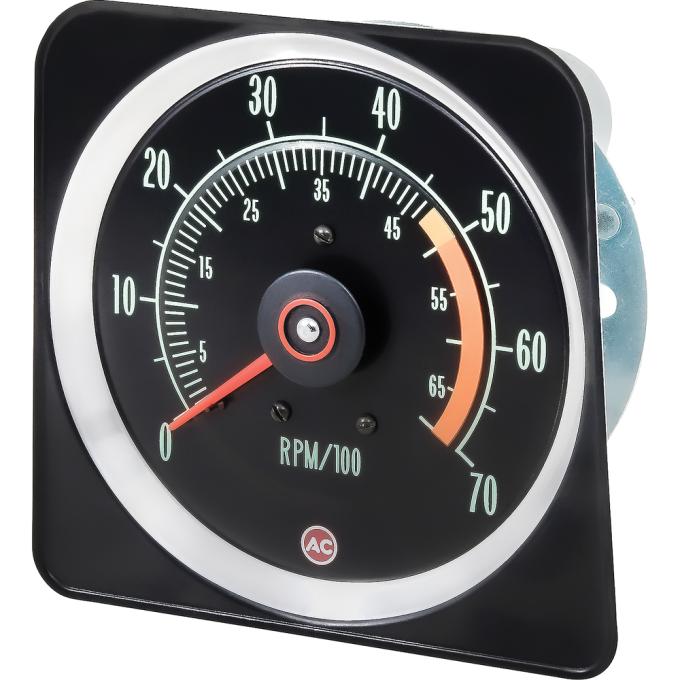 OER 1969 Camaro Tachometer, SS-350 , 5000 Red Line , 5" x 7", GM Licensed 6469381