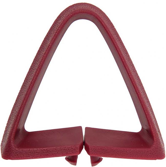 OER 1974-81 Bucket Seat Belt Guide , Triangle, Firethorn Red 9732268