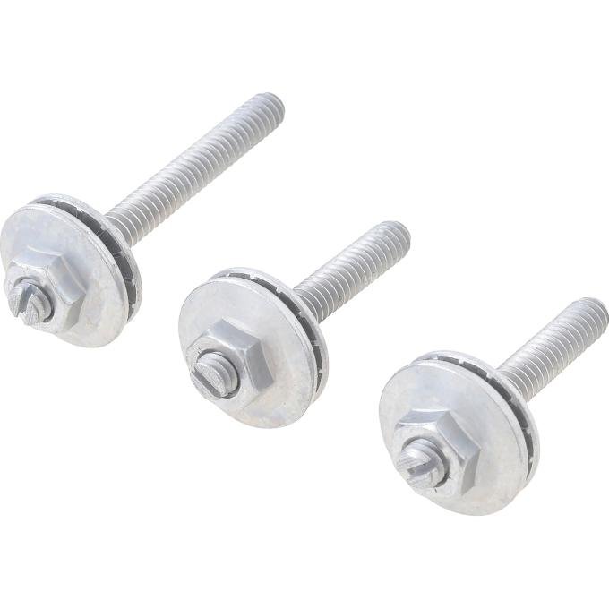1967-69 Camaro, Firebird, Quarter Window Track Stud & Nut Set, (3) Studs and (3) Flange Nuts, 6-Piece