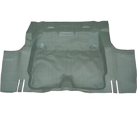 OER 1969 Camaro, Firebird, PVC Molded Trunk Mat, Black/Aqua Houndstooth 40709293