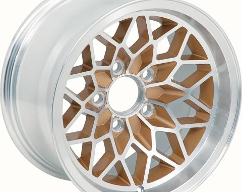 OER 1978-81 Firebird / Trans Am 15" X 8" Aluminum Snowflake Wheel - Gold 251581