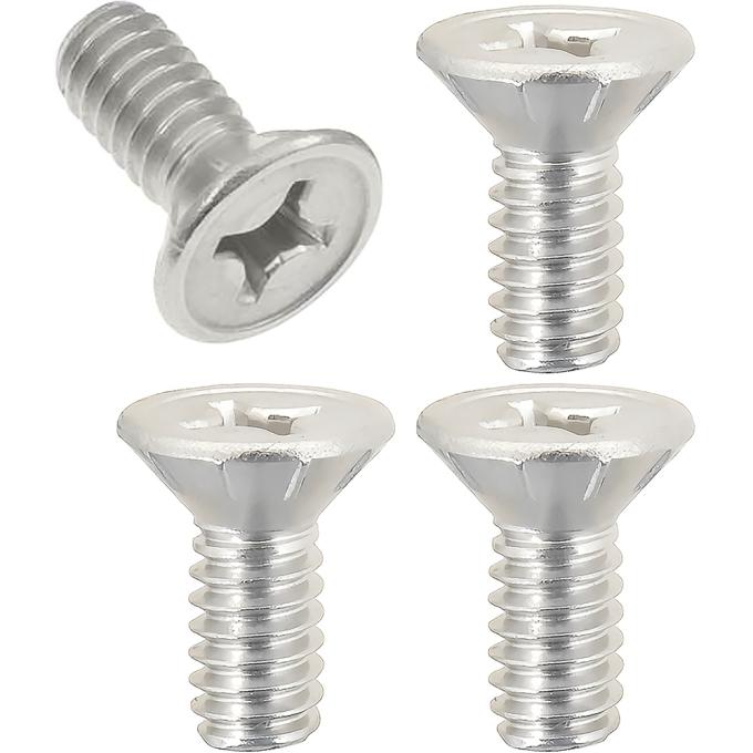 Redline Restomotive® 1947-1991 Chevrolet / GMC Truck / Chrysler Car 4 Piece Stainless Steel Door Lock Striker or Door Latch Screws