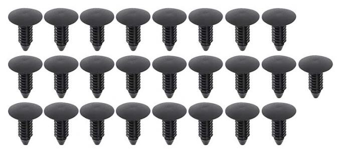 OER Nylon Push-In Retainer Clip 5/16" Black - Bulk Set Of 25 Pcs *C15319