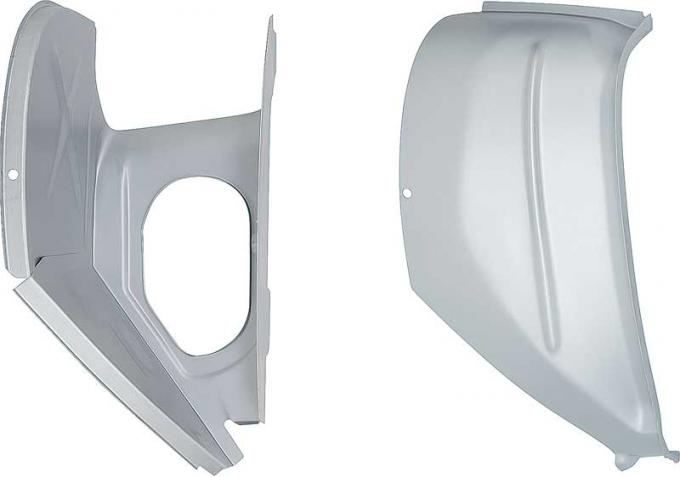 OER 1967-69 Camaro, Firebird, Outer and Inner Cowl Panels, LH, Silver Weld-Thru Primer C11026W