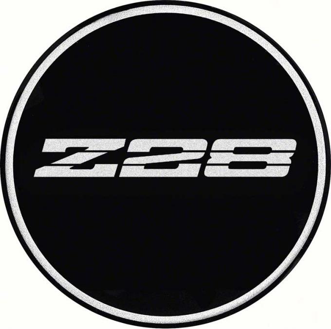 OER 2-1/8" GTA Wheel Center Cap Emblem with Chrome Z28 Logo and Black Background K151768BK