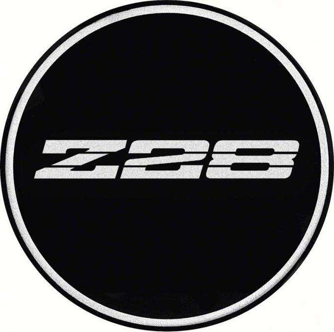 OER 2-1/8" GTA Wheel Center Cap Emblem with Chrome Z28 Logo and Black Background K151768BK