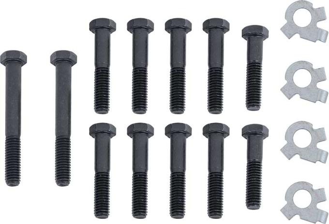 OER 1967-69 Firebird, Exhaust Manifold Bolt Set, 400-428, w/Ram Air & HO, Long Branch, 16 Piece Set A8700124