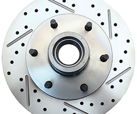 OER 1960-70 GM Truck, Front Brake 12" Rotor With 6 x 5.5 Bolt Pattern, Drilled and Slotted, LH PB1091L