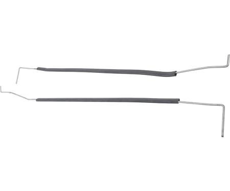 OER 1967-69 Camaro, Firebird, Trunk Lid Torque Rods, with Spoiler, RH & LH, Pair KW693