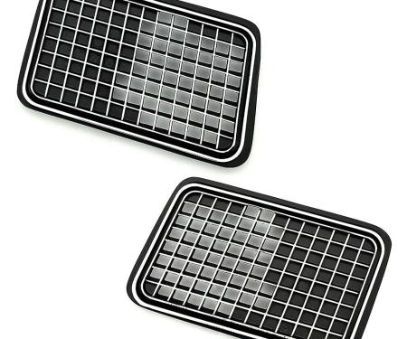 OER 1970-72 Buick Skylark, GS, GS 455, Chrome Hood Grille Inserts: Pair BP1108S